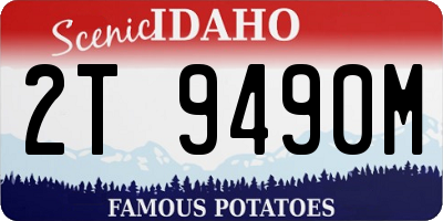 ID license plate 2T9490M