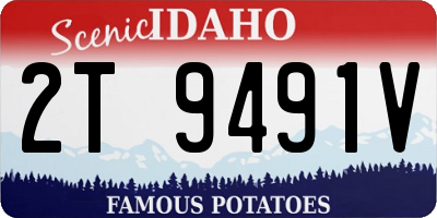 ID license plate 2T9491V