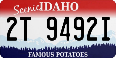 ID license plate 2T9492I