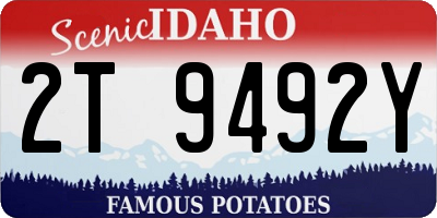 ID license plate 2T9492Y