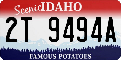 ID license plate 2T9494A