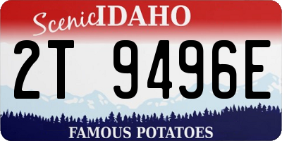 ID license plate 2T9496E
