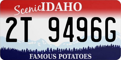 ID license plate 2T9496G