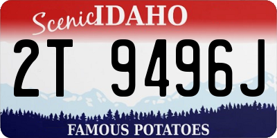 ID license plate 2T9496J