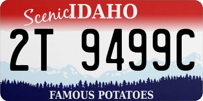 ID license plate 2T9499C