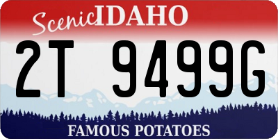 ID license plate 2T9499G