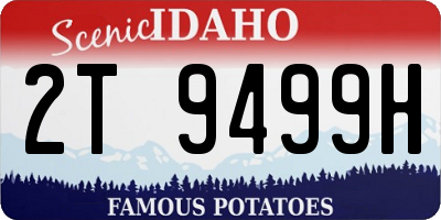 ID license plate 2T9499H