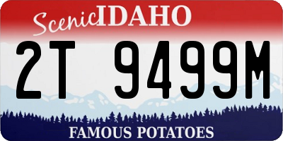 ID license plate 2T9499M