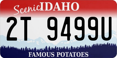 ID license plate 2T9499U