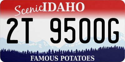 ID license plate 2T9500G