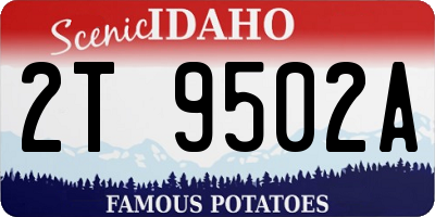 ID license plate 2T9502A