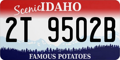 ID license plate 2T9502B