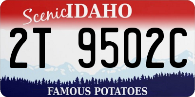 ID license plate 2T9502C