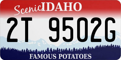 ID license plate 2T9502G
