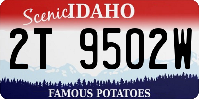 ID license plate 2T9502W