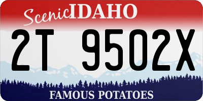 ID license plate 2T9502X