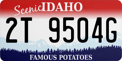 ID license plate 2T9504G