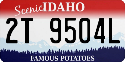 ID license plate 2T9504L