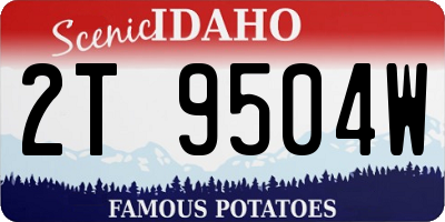 ID license plate 2T9504W
