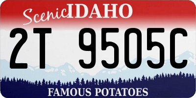ID license plate 2T9505C