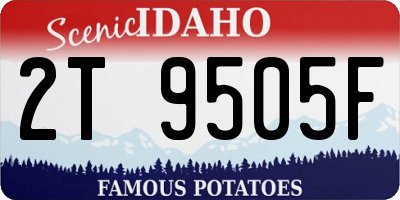 ID license plate 2T9505F