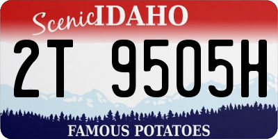 ID license plate 2T9505H