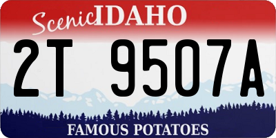 ID license plate 2T9507A