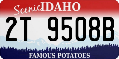ID license plate 2T9508B