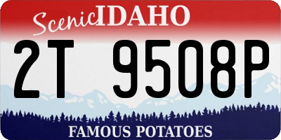 ID license plate 2T9508P