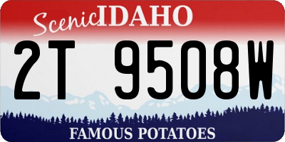 ID license plate 2T9508W