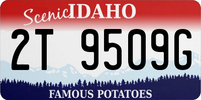 ID license plate 2T9509G