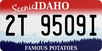 ID license plate 2T9509I