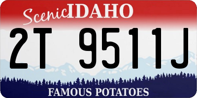 ID license plate 2T9511J