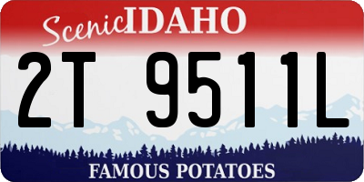 ID license plate 2T9511L