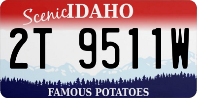 ID license plate 2T9511W