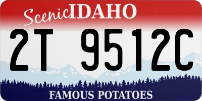 ID license plate 2T9512C
