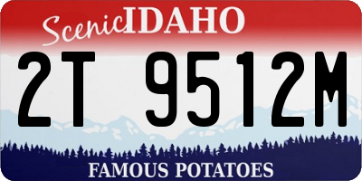 ID license plate 2T9512M
