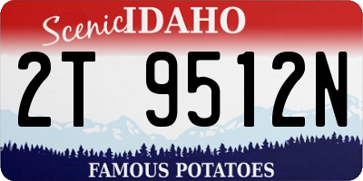 ID license plate 2T9512N