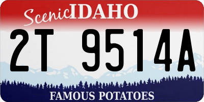ID license plate 2T9514A