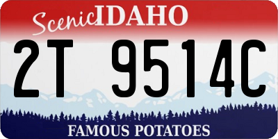 ID license plate 2T9514C