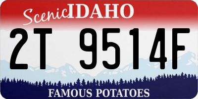 ID license plate 2T9514F