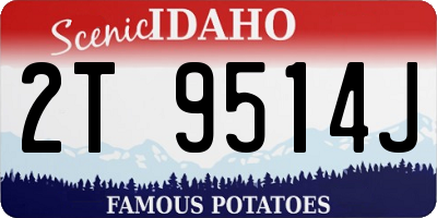 ID license plate 2T9514J