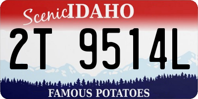 ID license plate 2T9514L
