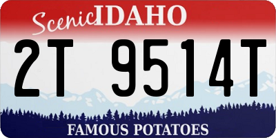 ID license plate 2T9514T