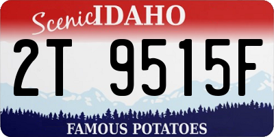 ID license plate 2T9515F