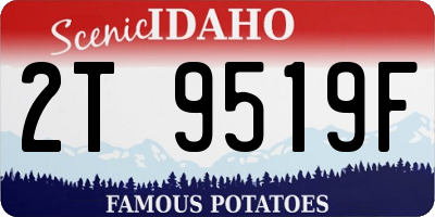 ID license plate 2T9519F