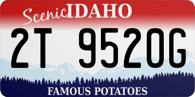 ID license plate 2T9520G