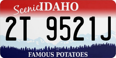 ID license plate 2T9521J