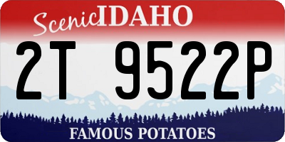 ID license plate 2T9522P