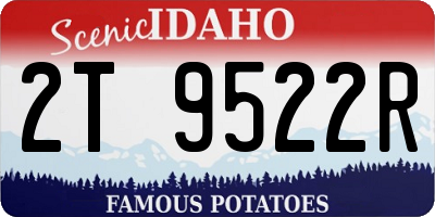 ID license plate 2T9522R